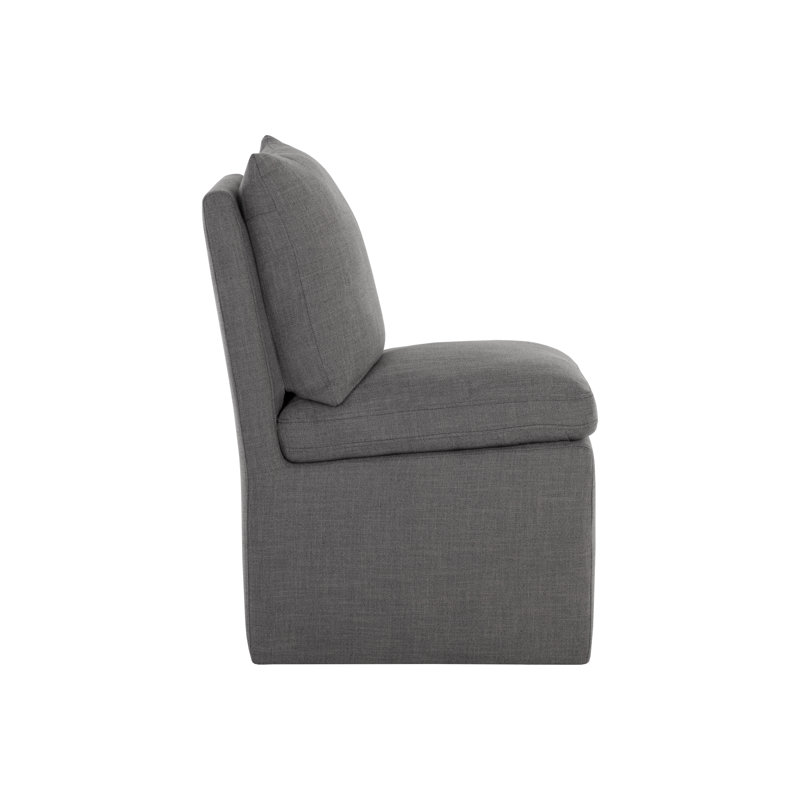 Effie Smoke Wood Frame 21.5" Arm Chair with Fire Rated Foam