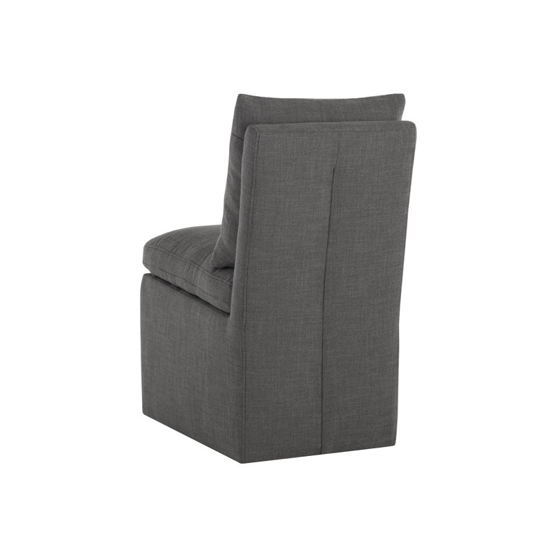 Effie Smoke Wood Frame 21.5" Arm Chair with Fire Rated Foam