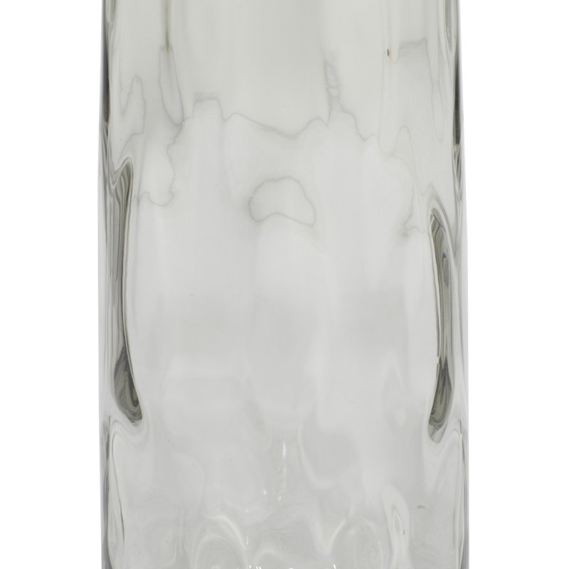 Coastal Grey Tinted Glass Cylinder Vase for Relaxed Interiors