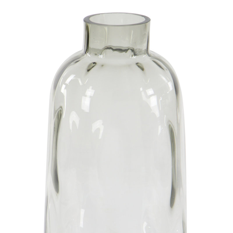 Coastal Grey Tinted Glass Cylinder Vase for Relaxed Interiors