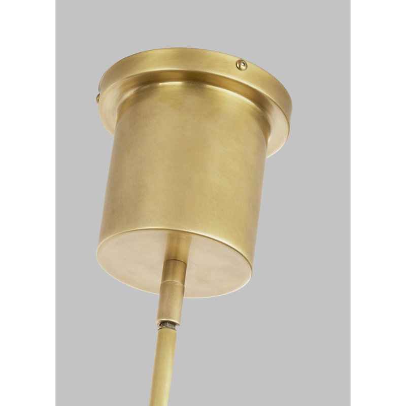 Linger 10-Light LED Linear Suspension in Natural Brass and Polished Nickel