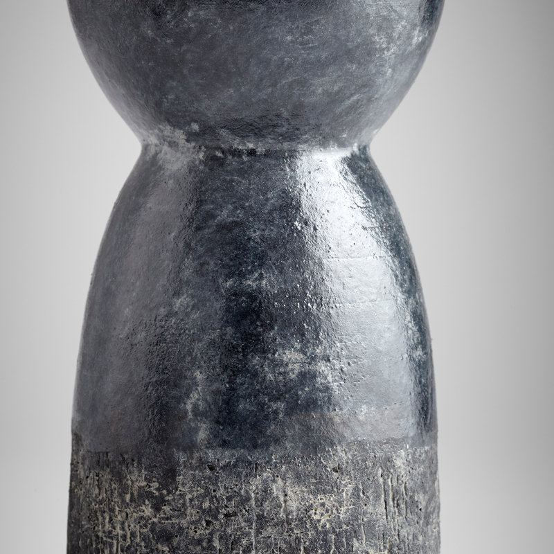 Escalante Black Ceramic 8" Tall Candle Lantern