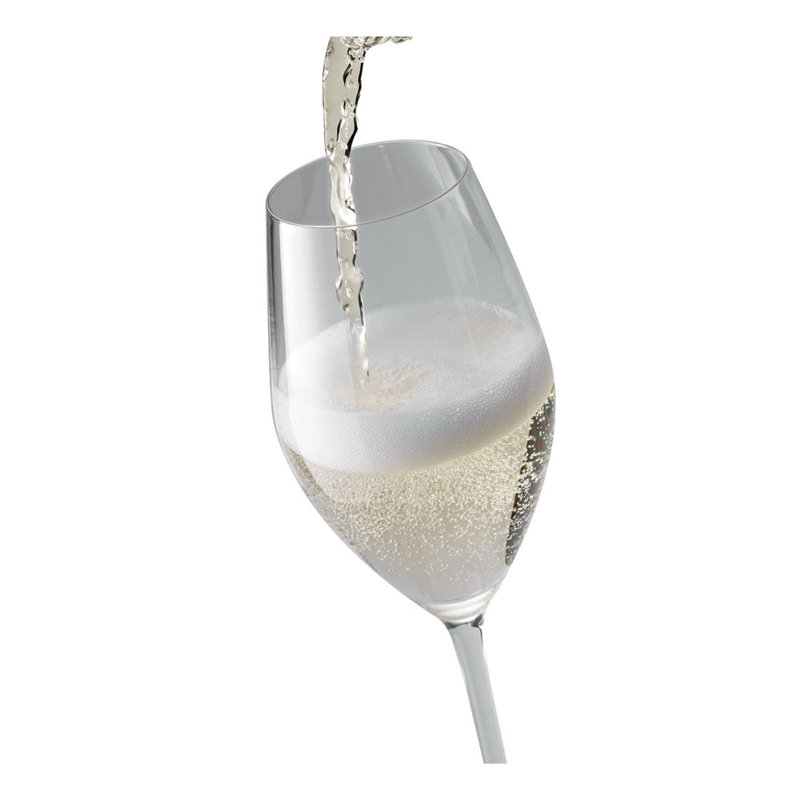 Elegant Clear Crystal Champagne Flute Set of 6