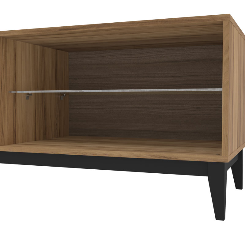 Melrose Modern Walnut TV Stand with Storage for up to 65" TVs
