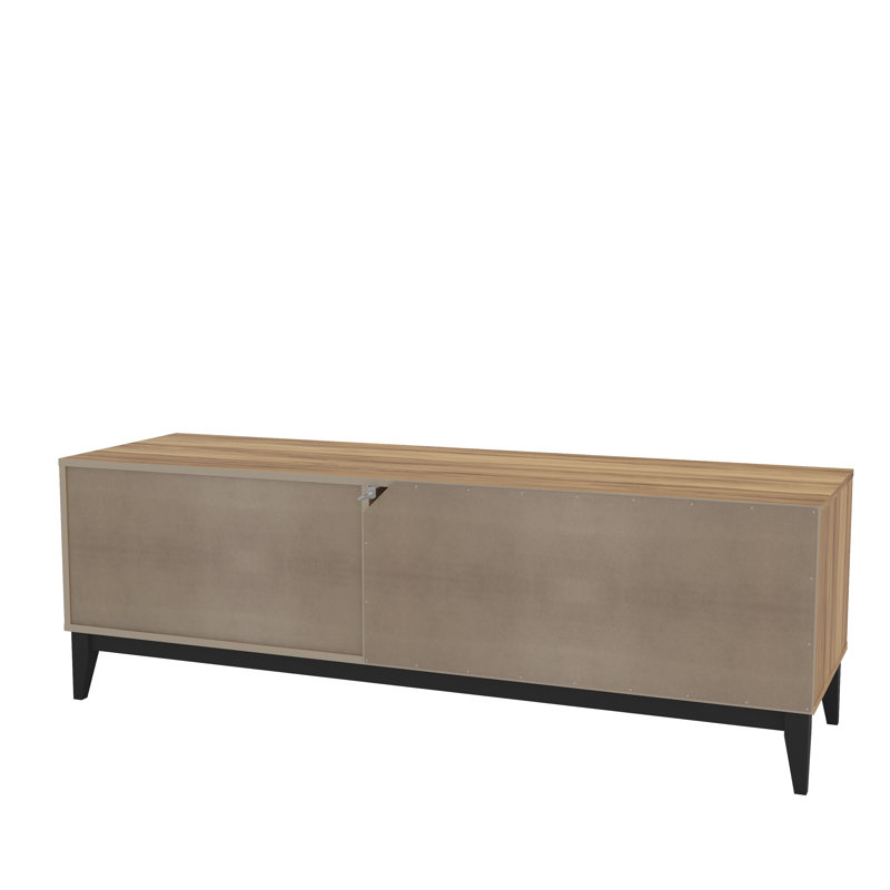 Melrose Modern Walnut TV Stand with Storage for up to 65" TVs