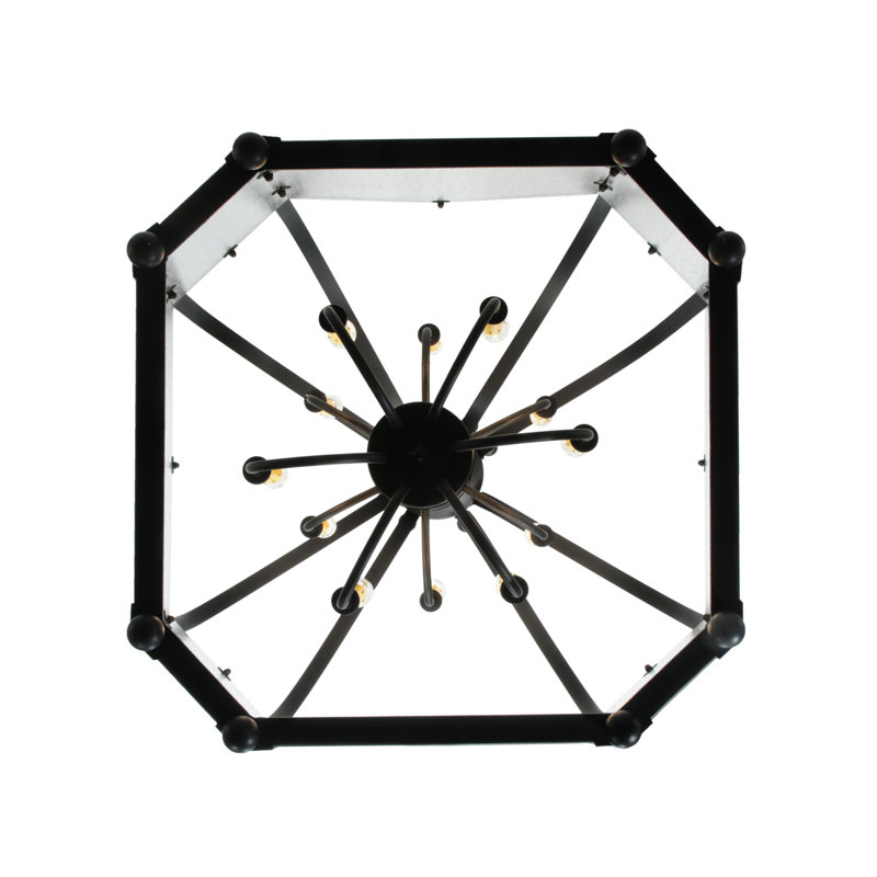 Citadel Blackwash 12-Light Indoor/Outdoor Lantern Chandelier