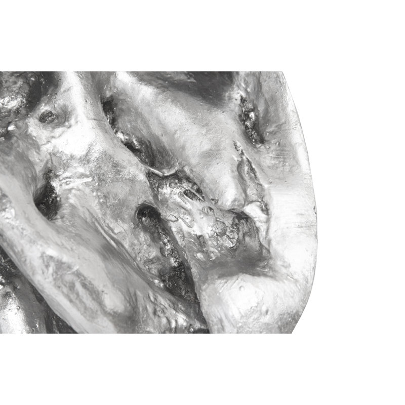 Artisan Silver Leaf Cast Naturals Inspired Round Wall Decor