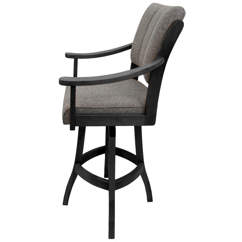 Mojave Gray 26" Swivel Counter Stool with Dark Gray Upholstery