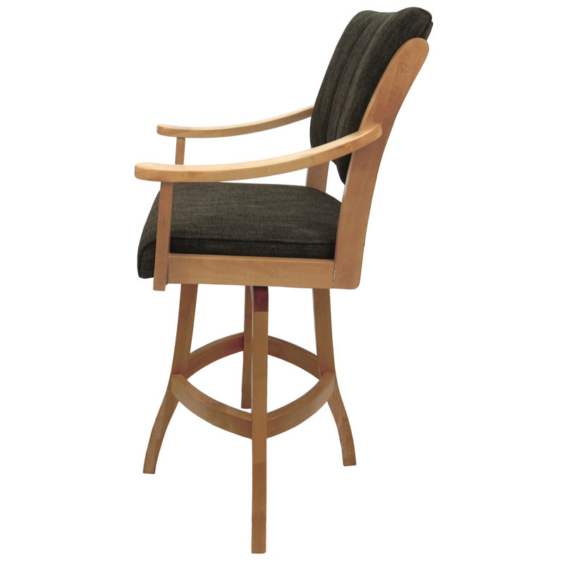 Casa Swivel 26" Sanora Brown/Natural Solid Wood Counter Stool