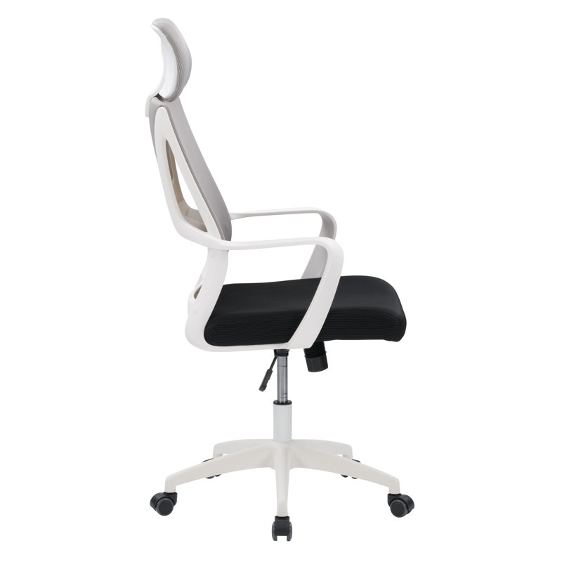 ErgoComfort 24" Swivel Mesh Office Chair with Lumbar Support, Gray and Black