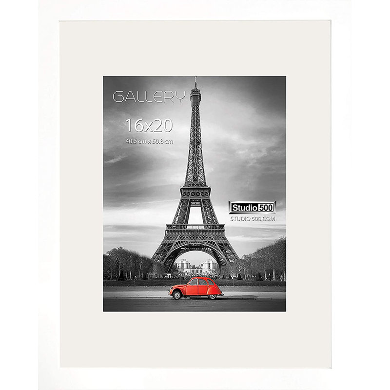 16 x 20 Black Pine Wood Wall Picture Frame with Tempered Glass