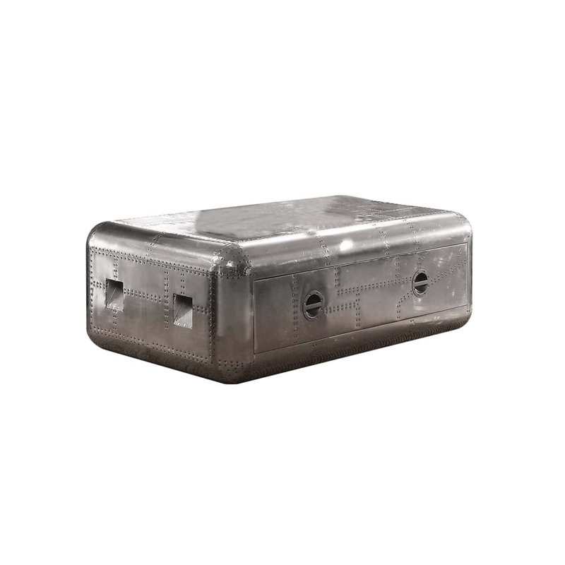 Brancaster Aluminum Rectangular Coffee Table with Storage
