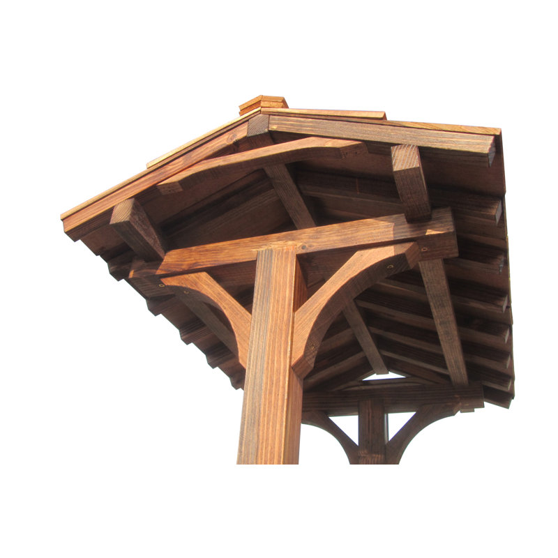 Rustic Country Charm Extra Large Wood Outdoor Planter, 27" Weather-Resistant
