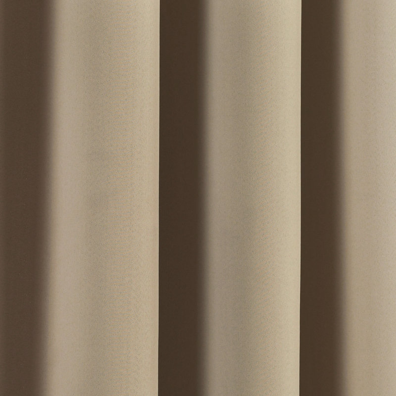 Mocha Greige Insulated Blackout Grommet Curtain Panels, 52" x 84"