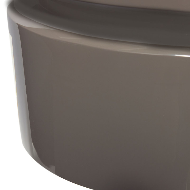 Mod Oval Trout Lacquer Accent Table with Recessed Sections