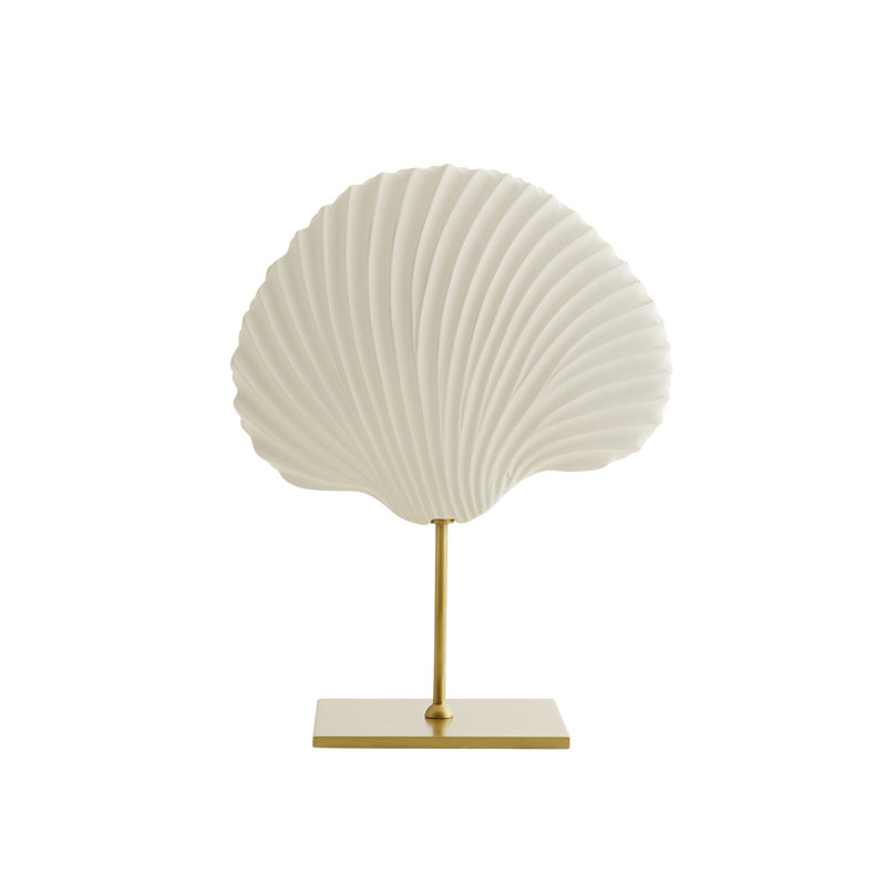 Celerie Kemble 3-Piece White Resin Shell Sculpture Set