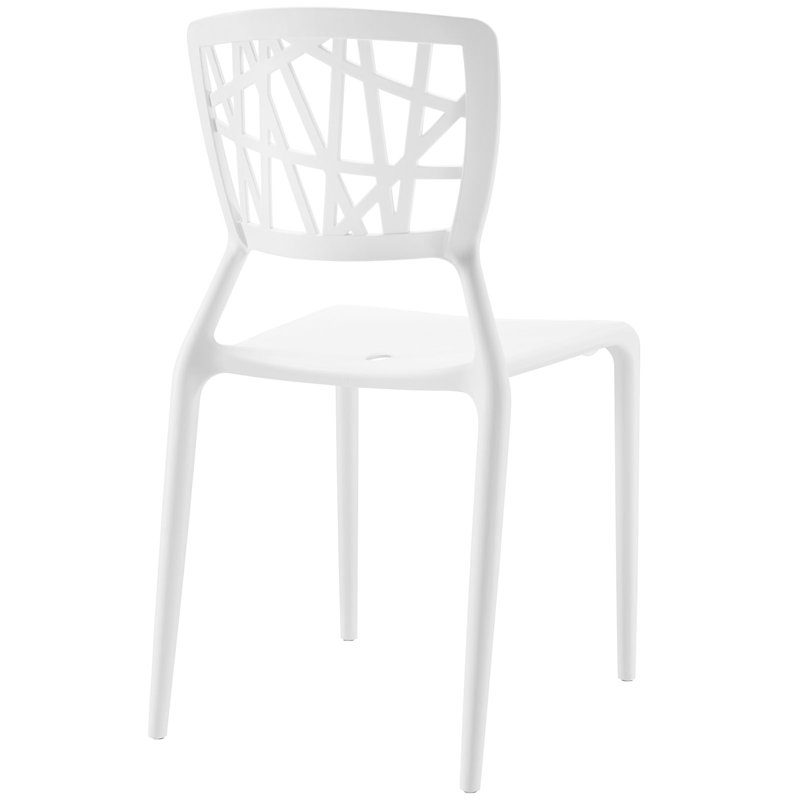 Astro Modern White Polypropylene Side Chair