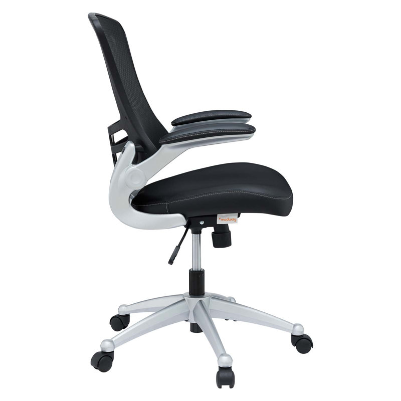 ErgoFlex Black Mesh and Leatherette Adjustable Task Chair