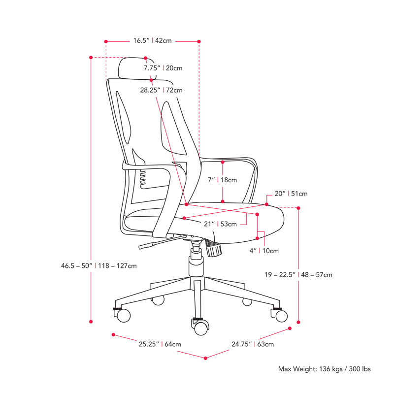 Ergonomic Swivel Mesh Office Chair with Lumbar Support - Gray