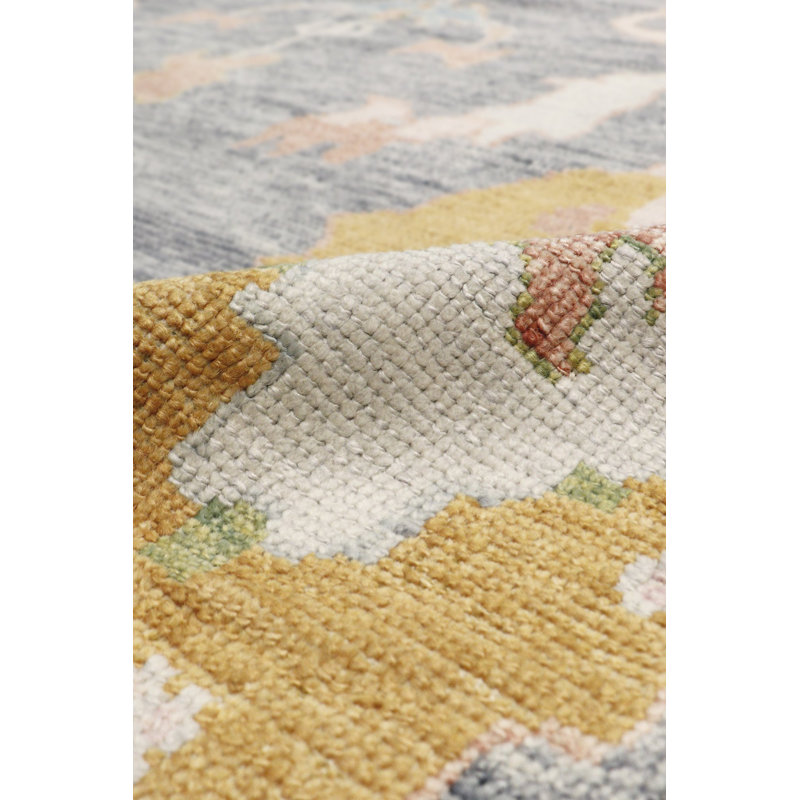 Elegant Gray 10'x13'2" Hand-Knotted Wool Oriental Area Rug
