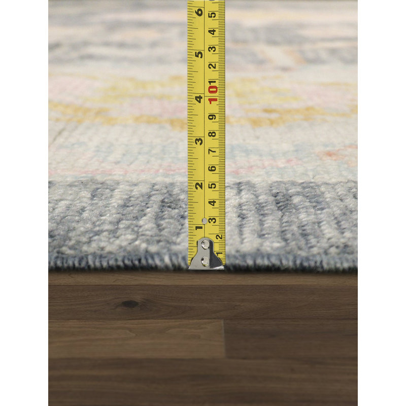 Elegant Oushak Hand-Knotted Gray Wool Area Rug, 11'9" x 15'