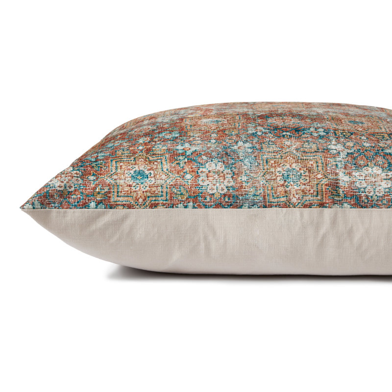 Terracotta Multi-Square Plush 3' Boho Chic Floor Pillow