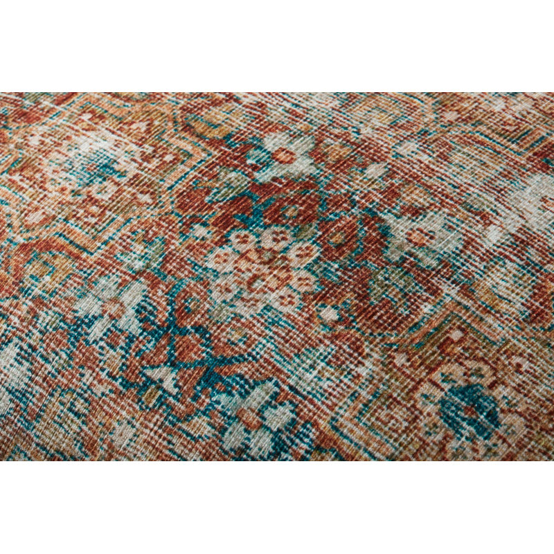 Terracotta Multi-Square Plush 3' Boho Chic Floor Pillow