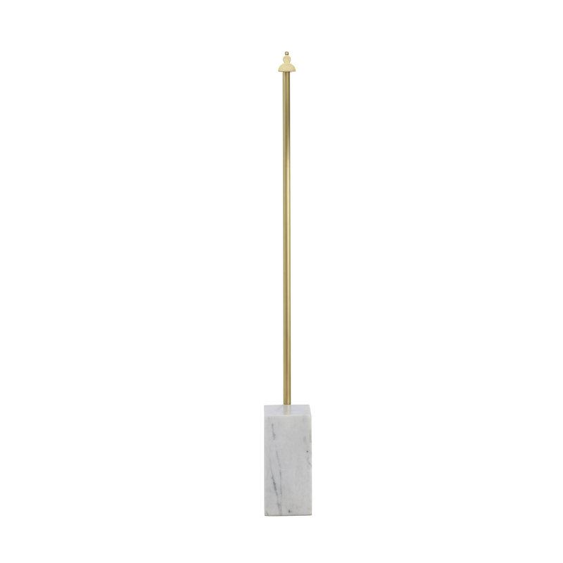 Lawden 58'' Antique Brass and Marble LED Floor Lamp