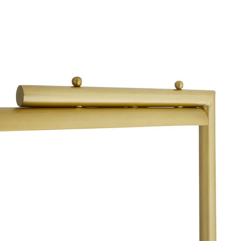 Lawden 58'' Antique Brass and Marble LED Floor Lamp