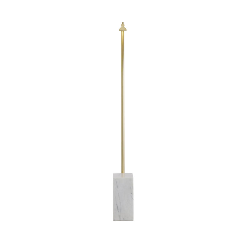 Lawden 58'' Antique Brass and Marble LED Floor Lamp