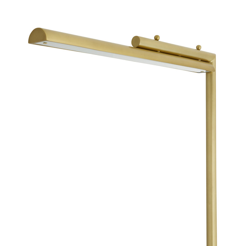 Lawden 58'' Antique Brass and Marble LED Floor Lamp