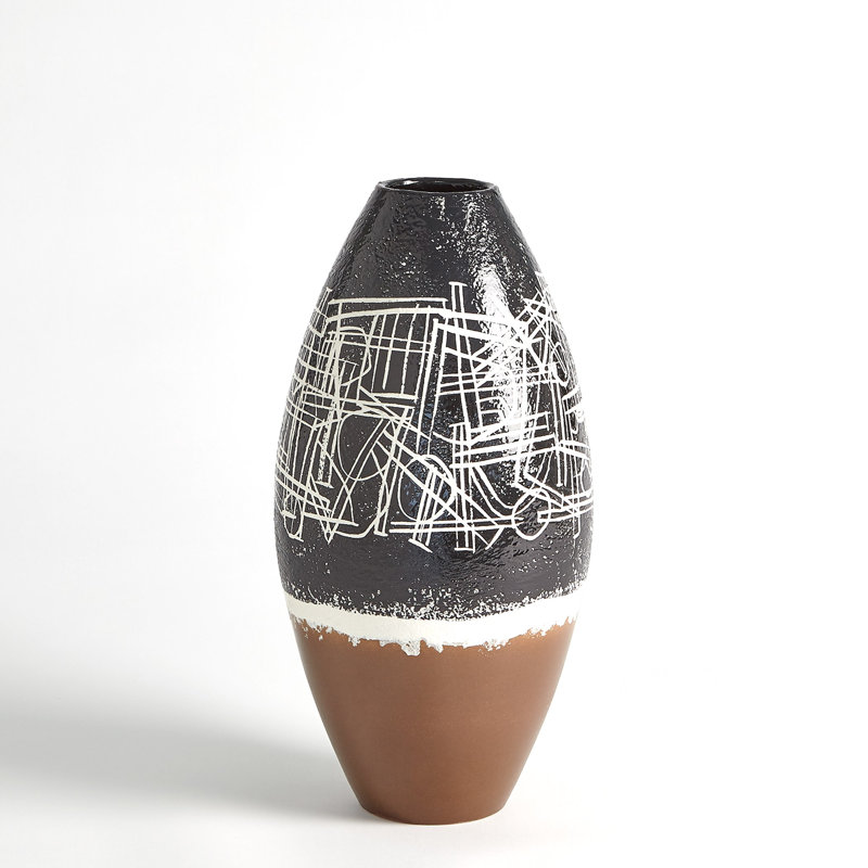 Tribal Elegance Handcrafted Ceramic Bud Vase