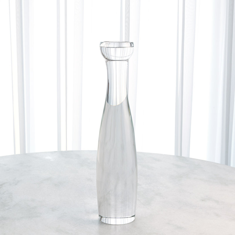 Elegant 22" Crystal Tabletop Candlestick for 3" Pillar Candles