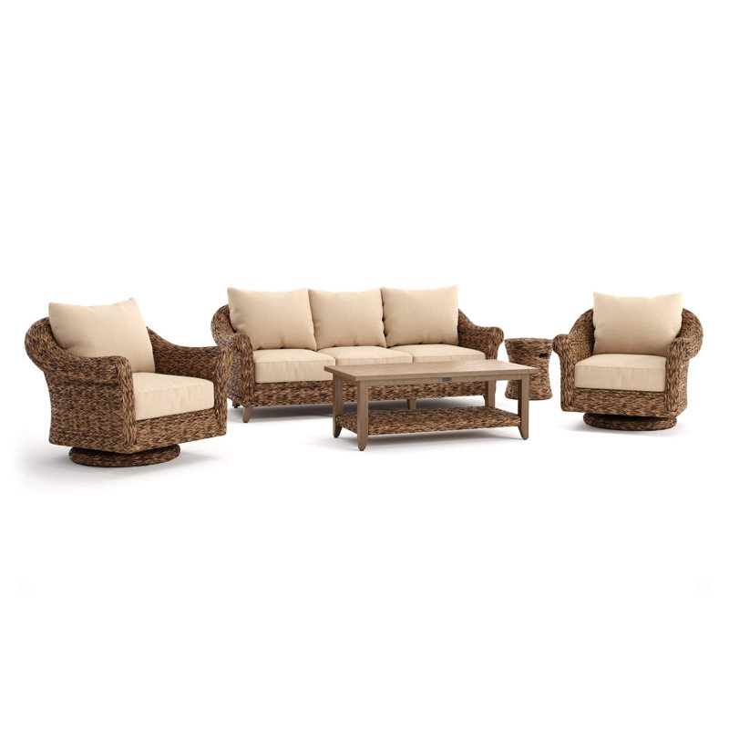 Cayman Resort-Grade Aluminum Faux Wood Coffee Table