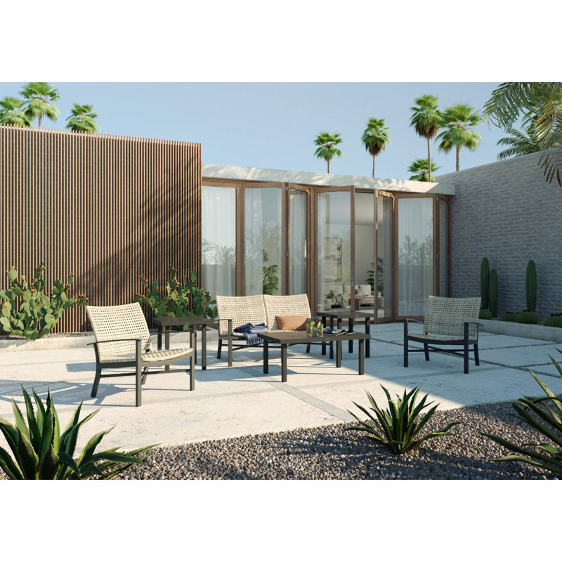 Jasper Black Aluminum Outdoor Coffee Table