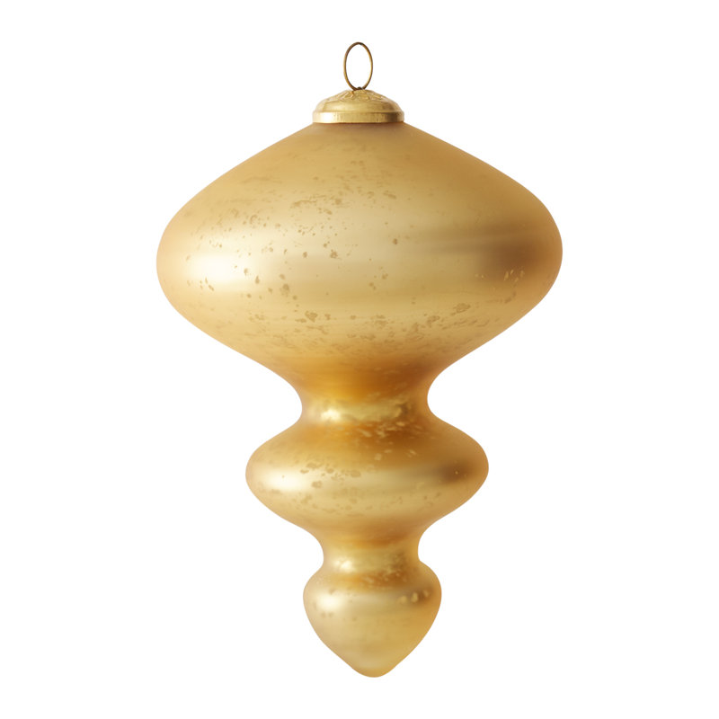 Gold Vintage-Inspired Glass Finial Ornament