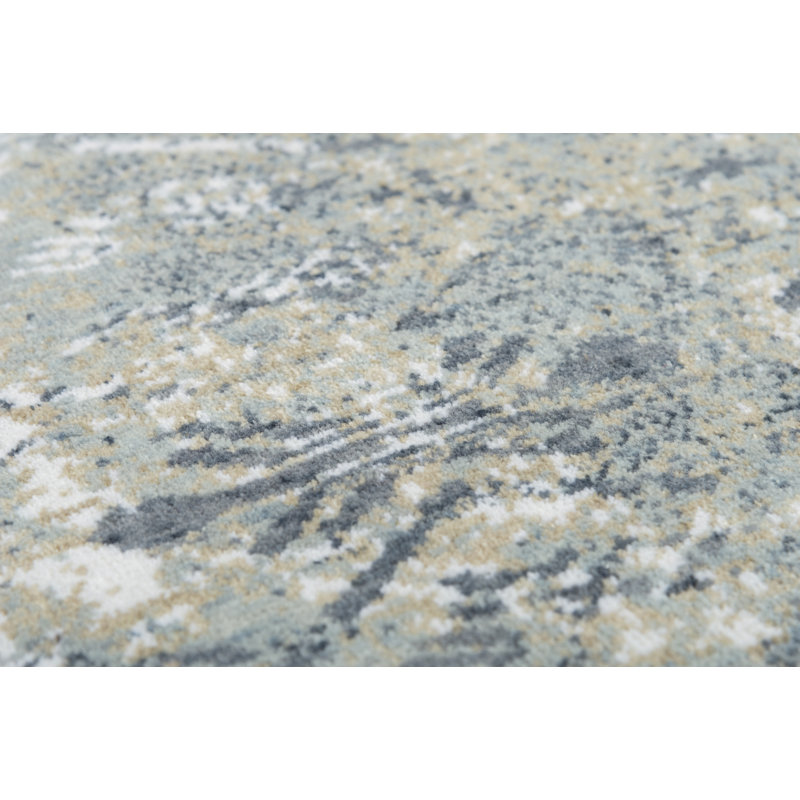 Ivory Bohemian Distressed Geometric 9' x 12' Synthetic Rug