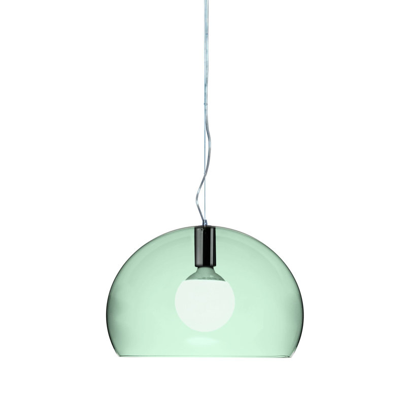 Sage Green Crystal Dome LED Pendant Light, Large