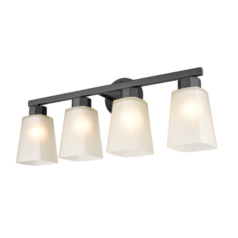 Coley Matte Black 4-Light Outdoor Vanity Fixture