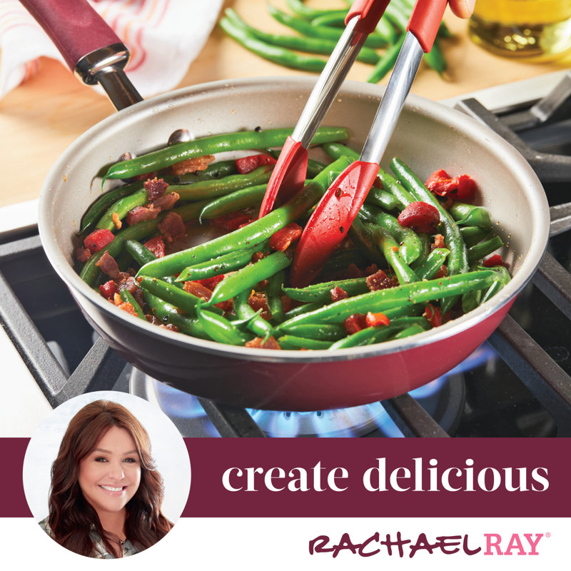 Burgundy Shimmer Aluminum Nonstick 13-Piece Cookware Set