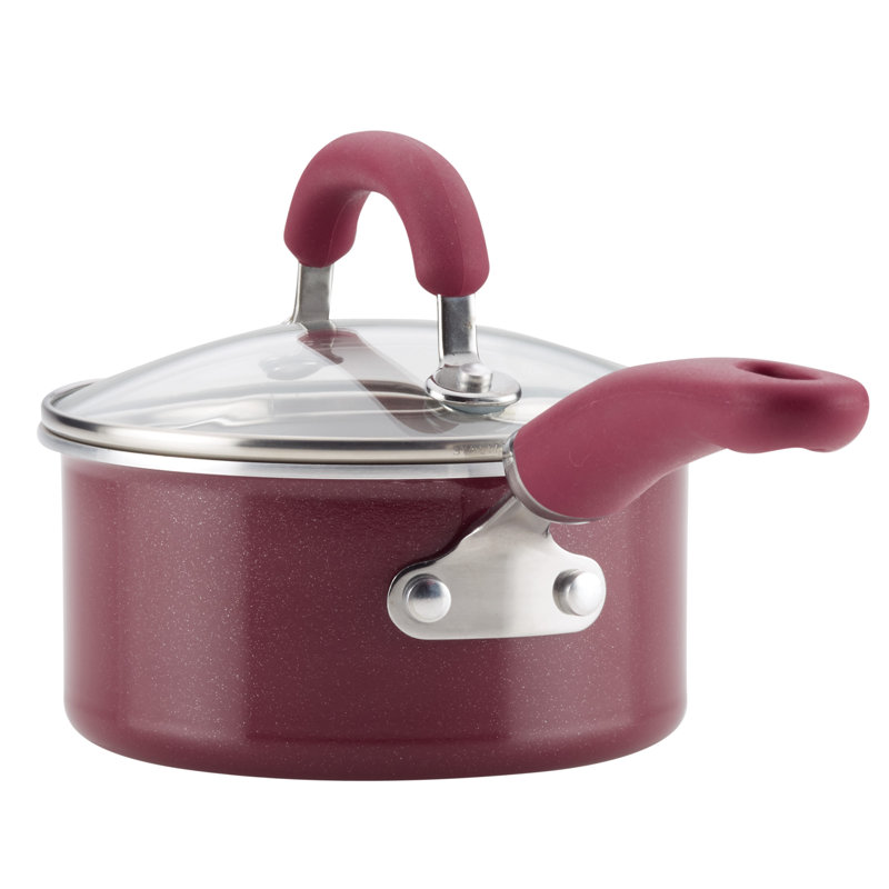 Burgundy Shimmer Aluminum Nonstick 13-Piece Cookware Set