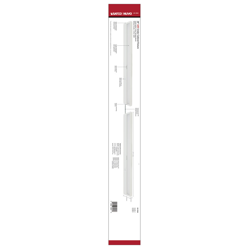 CounterQuick 28'' White LED Under Cabinet Light Bar