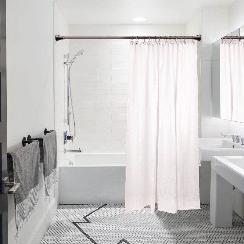 Oil Rubbed Bronze Crystal Shower Curtain Hooks Set of 12