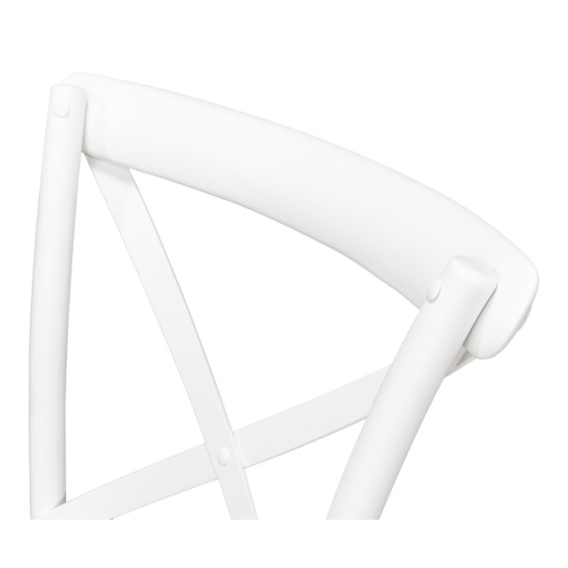 White Oak Cross Back Side Chair with Cane Seat