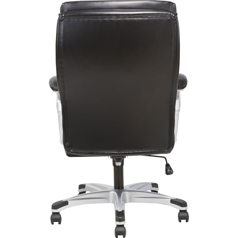 Luxurious High-Back Executive Black Leather Swivel Chair