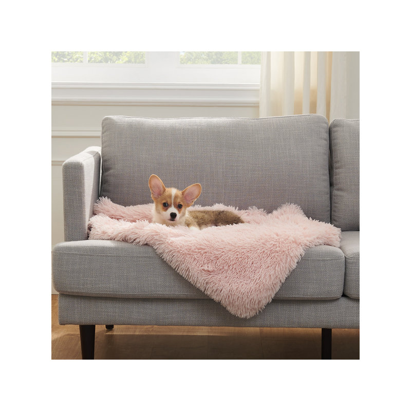 Luxurious Taupe Faux Fur Pet Throw Blanket 30"x40"