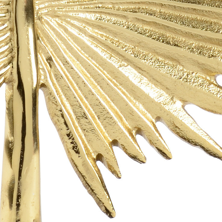 Waterfront Gold Aluminum Palm Nature Sculpture 16.5"