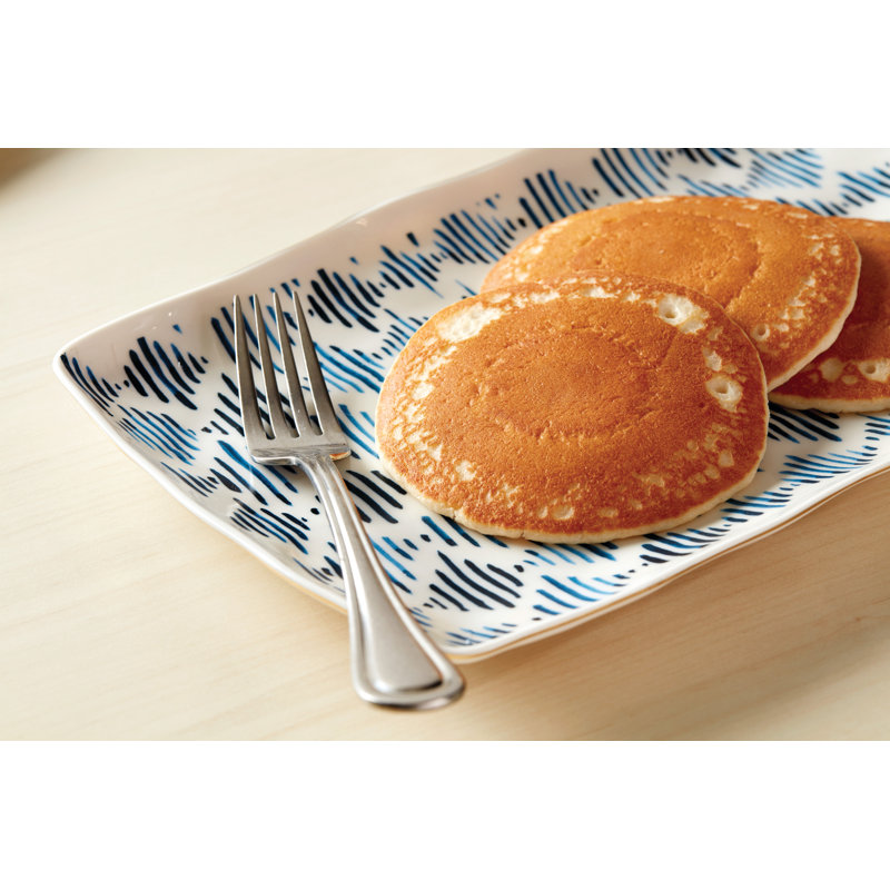 Blue and White Ceramic Rectangular Nesting Platter Set