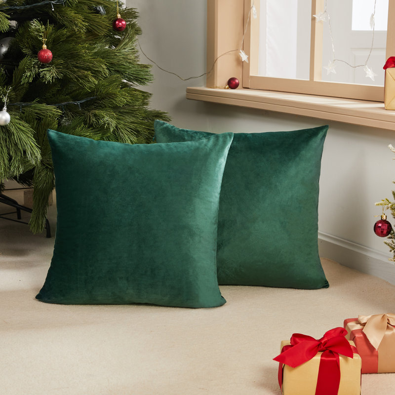 Golden Yellow Velvet 20x20 Pillow Covers Set