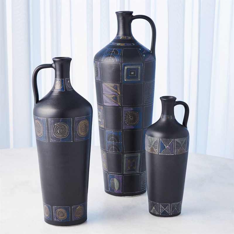 Handmade Multi Pattern Ceramic Decorative Bottle